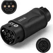 JULIK Type 1 to Type 2 Adapter 32A/16A - SAE J1772 to IEC 62196 Charging Plug Converter for Electric Car - Waterproof - Compatible with Electric Cars & Hybrid Vehicles