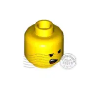 1x LEGO 3626pb1147 Minifig Head Smile with Tongue (Emmet) Yellow | 6085194