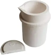 LLFAU 1kg Ceramic Melting Crucible Cup with cover Casting Refining Gold Silver Copper Platium
