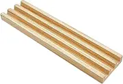 Vaguelly Wooden Domino Rack with Non Slip Base Displaying Holder for Organizing Domino Tiles and Game Cards for Board Games Home Decor and Creative Crafts