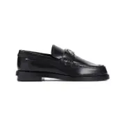 [Alexander Mcqueen] Alexander Mcqueen-Black Brushed Leather Loafers-Donna 36 IT