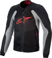 Alpinestars Troop-Air, textile jacket , color: Black/Light Grey/Light Red , size: 3XL