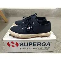 在飛比找蝦皮購物優惠-全新 superga 深藍色 童鞋 us2 EUR33