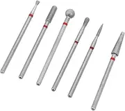 WOFASHPURET 6pcs Nail Drill Bits Set Nail Polishing Bits Professional Grinding Heads Manicure Tool Kit For Home And Salon Use
