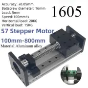 57 Stepper Motor 1605 24V 100-800mm Ball Screw Linear Rail Motion Slide Table