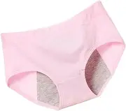 [DEARMAMY] Best Period Panties Leak Proof Underwear Natural Cotton Mid-Waist Briefs Perfect for Periods Light Incontinence Pink