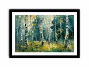 Green Tree Birch Knife Framed print Art Poster