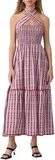 [HEYDHSDC] Women's Sleeveless Maxi Dress Floral Print Beach Party Open Back Dresses