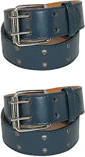 [CTM] Kids' Leather Two Hole Jean Belt (Pack of 2)