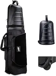 PLAYEAGLE Golf Travel Bags for Airlines with Reinforced Wheels and Hard Case Top, Lightweight and Easy to Maneuver, Excellent Zipper Protect Your Clubs