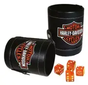Harley-Davidson Bar & Shield Logo Dice Cup Game Set, Leatherette Cup 651