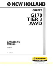 New Holland G170 Tier 3 AWD Grader Operators Manual PDF/USB