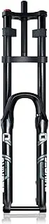 26 27.5 29 Mountain Bike Suspension Fork Thru Axle 15 * 110mm Boost Fork Travel 150mm Double Shoulder Air Fork with Lockout Rebound Disc Brake Front Fork(Black,26'')