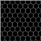 Loralie Designs 1.5 Yards Chicken Wire Patterned White on Black Cotton Fabric