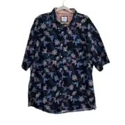 Ditch Plains by Ricky Singh Mens 4X Shirt Short Sleeve Button Humming Bird NEW