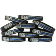 10 Worn Distressed USA Flag Wristbands with The Thin Blue Line Police Support
