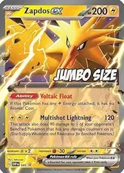 Pokemon - Jumbo Card - Zapdos ex SVP 049 - Pokemon 151 Black Star Promo - Holo Foil - Single Card