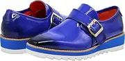 [Enzo Romeo] FREL Men's Patent Monk Strap Buckle Slip On Loafer Dress Shoes