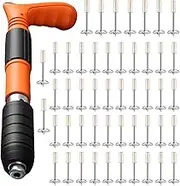 Manual Steel Nailer Tool - Manual Wall Nail Fastening Tool, Nailer/40 Nails/Portable Nailer Toolbox with 50 Nails, High Elastic Spring Concrete Nail Machine for Ceiling, Wall, Woodworking