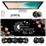 Ergonomic Keyboard Wrist Rest & Mouse Pad Wrist Rest Set, Large Gaming Desk M...