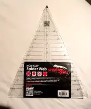 CREATIVE GRIDS NON-SLIP SPIDER WEB RULER - 3" TO 10" - NEW IN CELLOPHANE WRAP