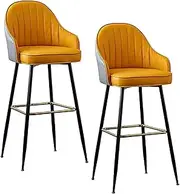 Counter Height Dining Chair with Arms and Back Bar Chairs Tall Stool Pu Leather Bar Chair Counter Chair for Home