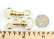 BABY 1/2" SWIVEL SNAP BOLT HOOKS GOLD FINISH BP 16 pcs