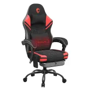 Douxlife GC-RC05 Fabric Gaming Chair Massage with Pocket Spring Widened Cushion High Back Ergonomic Footrest Lumbar Supp