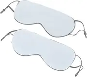 HOUDERCO 2Pcs Sleep Eye Mask Dual Sided Cool and Warm Eye Covers Soft and Comfortable Sleeping Masks for Travel Outdoor Breaks and Restful Sleep