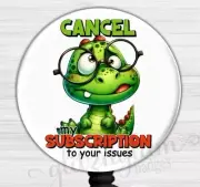 Funny Retractable Badge Holder Reel, Sarcastic Saying Badge Holder GG6608L