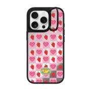 iPhone 16 Pro Mirror Ring Stand Case MagSafe Compatible Valentines Checkered