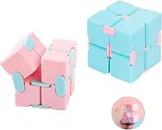 Generic Infinity Cube Fidget Toy - Pink - Small - Focus - All Ages