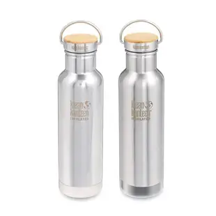 美國Klean Kanteen 竹片鋼蓋窄口不鏽鋼保冷瓶(592ml)