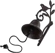 Manual Shake Wall Mounted Doorbell Vintage Style Iron Doorbells for Outdoor Use