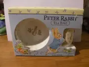 PETER RABBIT TEA TIME SET NEW IN BOX MADE IN ENGLAND