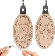 Nuhjytgf Hand Sewing Needle Threaders,2X Needle Threader for Sewing | Compact Knitting Craft Making Tool for Dad Husband Grandma Grandpa Mom