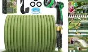 Non-Expandable Garden Hose 150 ft, Ultra Lightweight Flexible Water 150FT Green