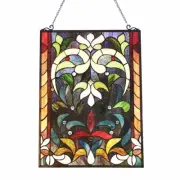 24" Rectangle Stained Glass Hanging Window Pane Suncatcher