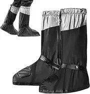 5 Pcs Waterproof Boot Shoe Cover | Rain Boots Reusable with Reflector | Non-Slip Outdoor Walking Gear Rain Boot Shoe Covers for Men and Women Shwing