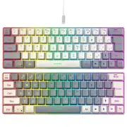 Mechanical Gaming Keyboard 63 Keys LED Backlits Gaming Keyboard Corded Ergonomic