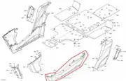 NEW OEM CAN-AM COMMANDER MAX 800 1000 XTP RIGHT MIDDLE LATERAL PANEL