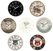60cm Clock Large Wall Clock Vintage Rustic Wooden luxury art vintage