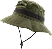 [Armycrew] XXL Big Size Boonie Jungle Outdoor Hat with American Flag Patch