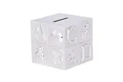 Gibson Gifts Silver ABC Cube Moneybank Storage Baby/Infant Gift Keepsake