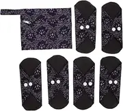 Ipetboom 1Set Portable Reusable Menstrual Pads Washable Sanitary Napkins Storage Bag for Women Comfortable Breathable Durable Feminine Hygiene Supplies for Travel and Daily Use