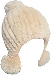 [keusyoi] Fur Bomber Hats Winter Warm Outdoor Fluffy Earflap Caps Luxury Russian Boys and Girls Skiing Cap