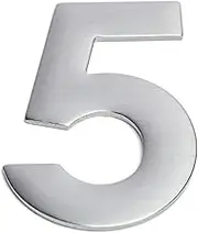 Romak SNN05 Stainless Steel Numeral Stick On, Number 5, 75 mm Size