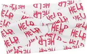 [Minkissy] Elastic Headbands Bloody Headband Halloween Headwear Satin Wide Hair Band Spooky Print Hair Accessories for Parties