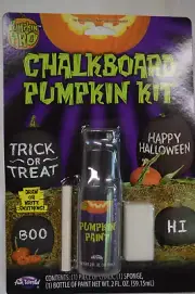 NEW Halloween Pumpkin Jack O Lantern Chalkboard Paint Chalk Painting Set Kit NEW