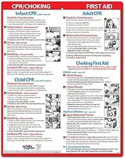 Infant CPR and Choking Magnetic Laminated Card - Baby/Infant Choking Sign by Safety Magnets - Child and Adult CPR Instructions - First Aid - Heimlich Maneuver Chart - 8.5 x 11 Inches (1, 2, 5 Packs)